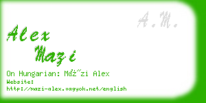 alex mazi business card